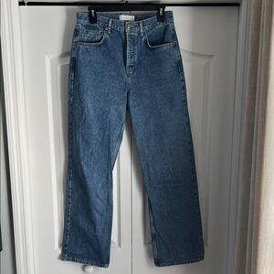 Topshop Straight Blue Jeans